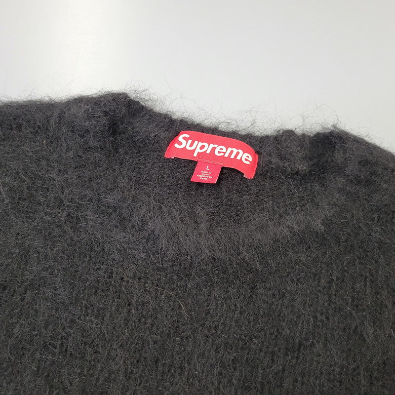 【中古美品】【メンズ】 Supreme シュプリーム BRUSHED MOHAIR SWEATER ブラッシュド モヘア セーター 長袖 149-260702-as-11-izu サイズ：L カラー：ブラック 万代Net店
