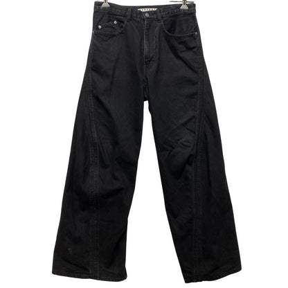 【中古品】【メンズ】 NVRFRGT ネヴァーフォーゲット NF241P08A 3D TWISTED WIDE LEG JEANS ツイステッド ワイドレッグ ジーンズ パンツ ボトムス 151-260703-kh-03-izu サイズ：2 カラー：ブラック 万代Net店
