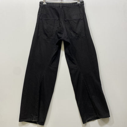 【中古品】【メンズ】 NVRFRGT ネヴァーフォーゲット NF241P08A 3D TWISTED WIDE LEG JEANS ツイステッド ワイドレッグ ジーンズ パンツ ボトムス 151-260703-kh-03-izu サイズ：2 カラー：ブラック 万代Net店
