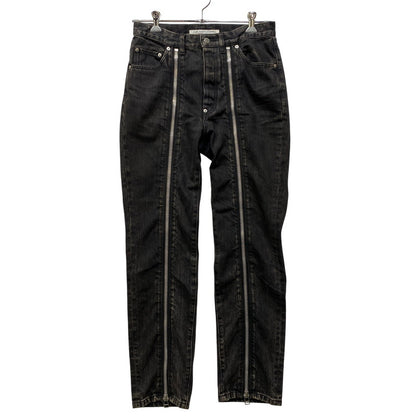 【中古品】【メンズ】 JOHN LAWRENCE SULLIVAN ジョンローレンスサリバン 2A008-0320-15 BLEACHED DENIM ZIPPED PANTS ブリーチ デニム ジップ パンツ ボトムス 151-260703-kh-02-izu サイズ：46 カラー：ブラック 万代Net店