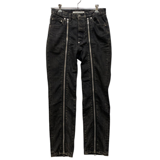 【中古品】【メンズ】 JOHN LAWRENCE SULLIVAN ジョンローレンスサリバン 2A008-0320-15 BLEACHED DENIM ZIPPED PANTS ブリーチ デニム ジップ パンツ ボトムス 151-260703-kh-02-izu サイズ：46 カラー：ブラック 万代Net店