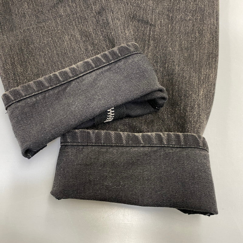 【中古品】【メンズ】 JOHN LAWRENCE SULLIVAN ジョンローレンスサリバン 2A008-0320-15 BLEACHED DENIM ZIPPED PANTS ブリーチ デニム ジップ パンツ ボトムス 151-260703-kh-02-izu サイズ：46 カラー：ブラック 万代Net店
