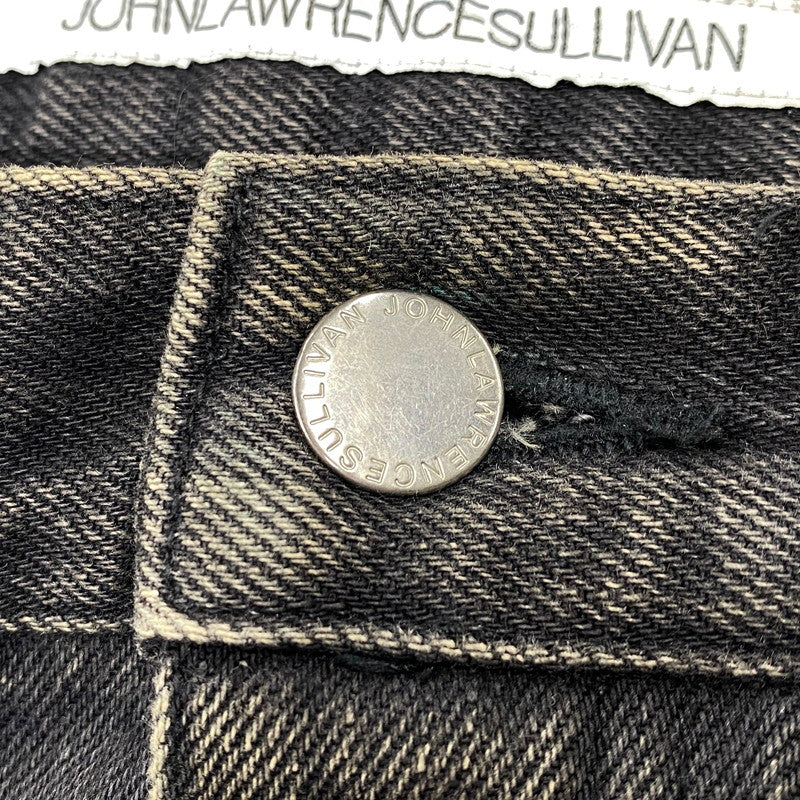 【中古品】【メンズ】 JOHN LAWRENCE SULLIVAN ジョンローレンスサリバン 2A008-0320-15 BLEACHED DENIM ZIPPED PANTS ブリーチ デニム ジップ パンツ ボトムス 151-260703-kh-02-izu サイズ：46 カラー：ブラック 万代Net店