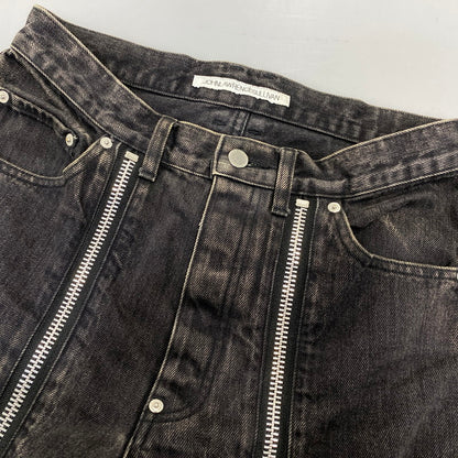 【中古品】【メンズ】 JOHN LAWRENCE SULLIVAN ジョンローレンスサリバン 2A008-0320-15 BLEACHED DENIM ZIPPED PANTS ブリーチ デニム ジップ パンツ ボトムス 151-260703-kh-02-izu サイズ：46 カラー：ブラック 万代Net店