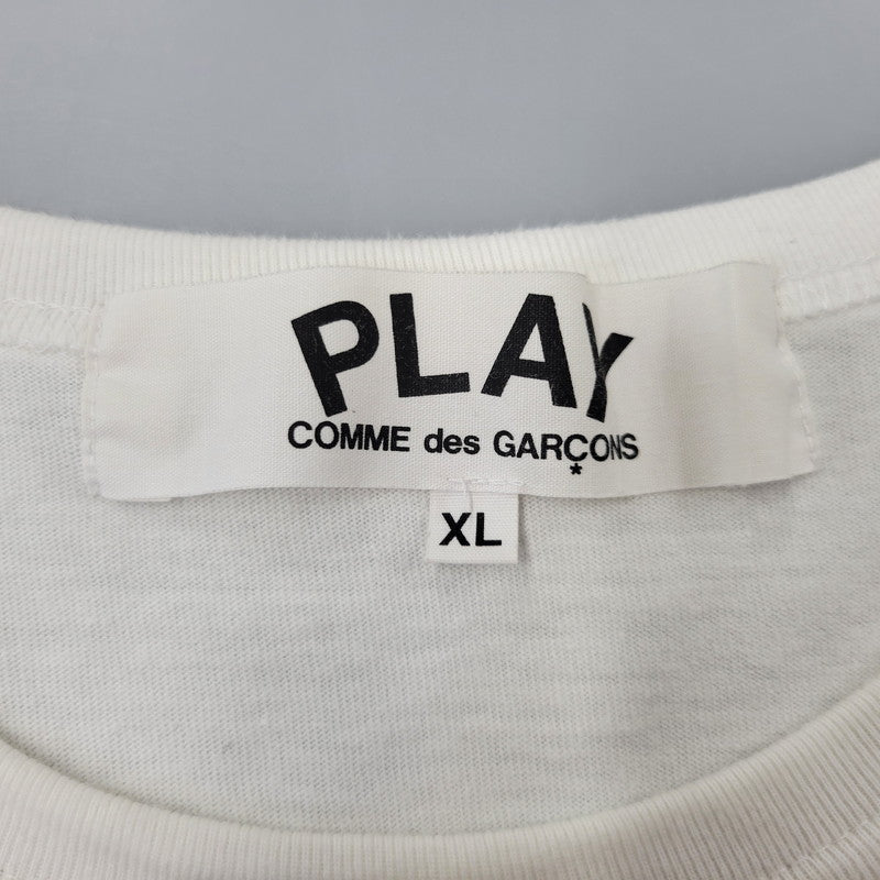【中古品】【メンズ】 PLAY COMME des GARCONS プレイコムデギャルソン MULTIPLE HEART PRINTED S/S T-SHIRT AZ-T280 マルチプル ハート プリント Tシャツ 半袖 140-260702-as-12-izu サイズ：XL カラー：ホワイト 万代Net店