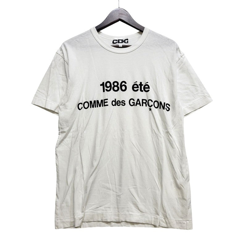 【中古品】【メンズ】 COMME des GARCONS コムデギャルソン 1986 COMME DES GARCONS T-SHIRT SZ-T028 AD2024 Tシャツ 半袖 140-260702-as-13-izu サイズ：L カラー：ホワイト 万代Net店