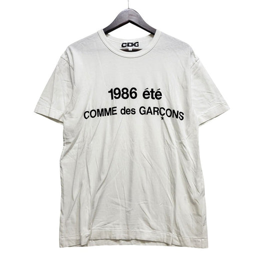 【中古品】【メンズ】 COMME des GARCONS コムデギャルソン 1986 COMME DES GARCONS T-SHIRT SZ-T028 AD2024 Tシャツ 半袖 140-260702-as-13-izu サイズ：L カラー：ホワイト 万代Net店