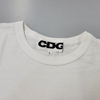 【中古品】【メンズ】 COMME des GARCONS コムデギャルソン 1986 COMME DES GARCONS T-SHIRT SZ-T028 AD2024 Tシャツ 半袖 140-260702-as-13-izu サイズ：L カラー：ホワイト 万代Net店