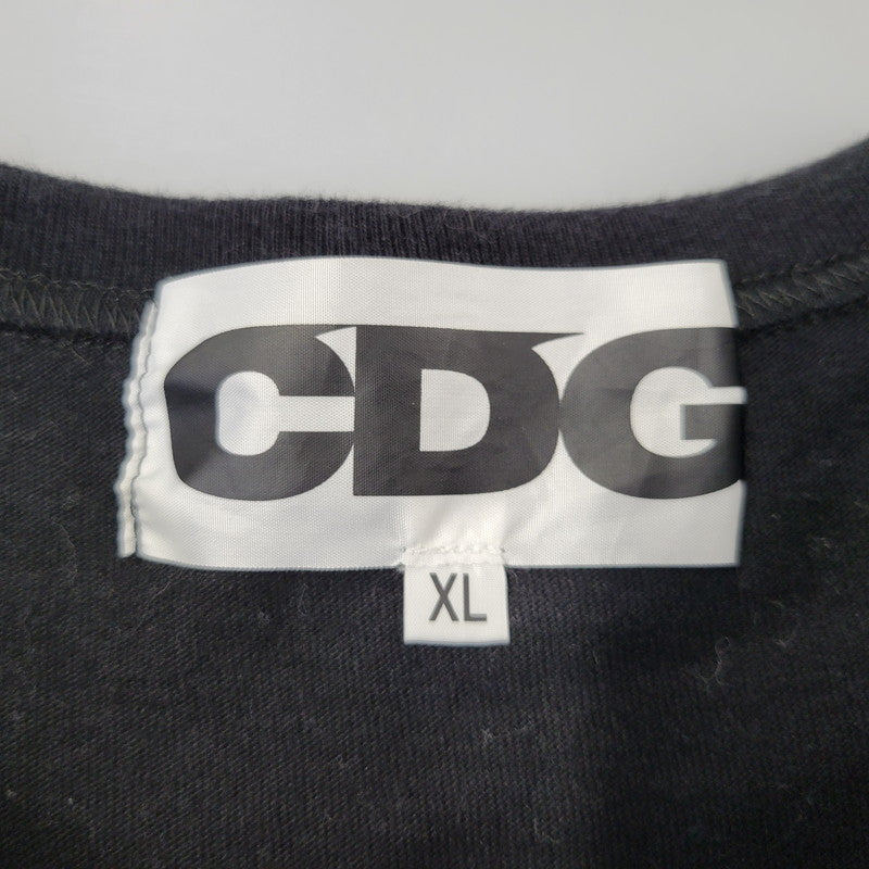 【中古品】【メンズ】 COMME des GARCONS コムデギャルソン CDG T-SHIRT MONOCHROME SZ-T046 AD2023 Tシャツ モノクローム 半袖 140-260702-as-14-izu サイズ：XL カラー：ブラック 万代Net店