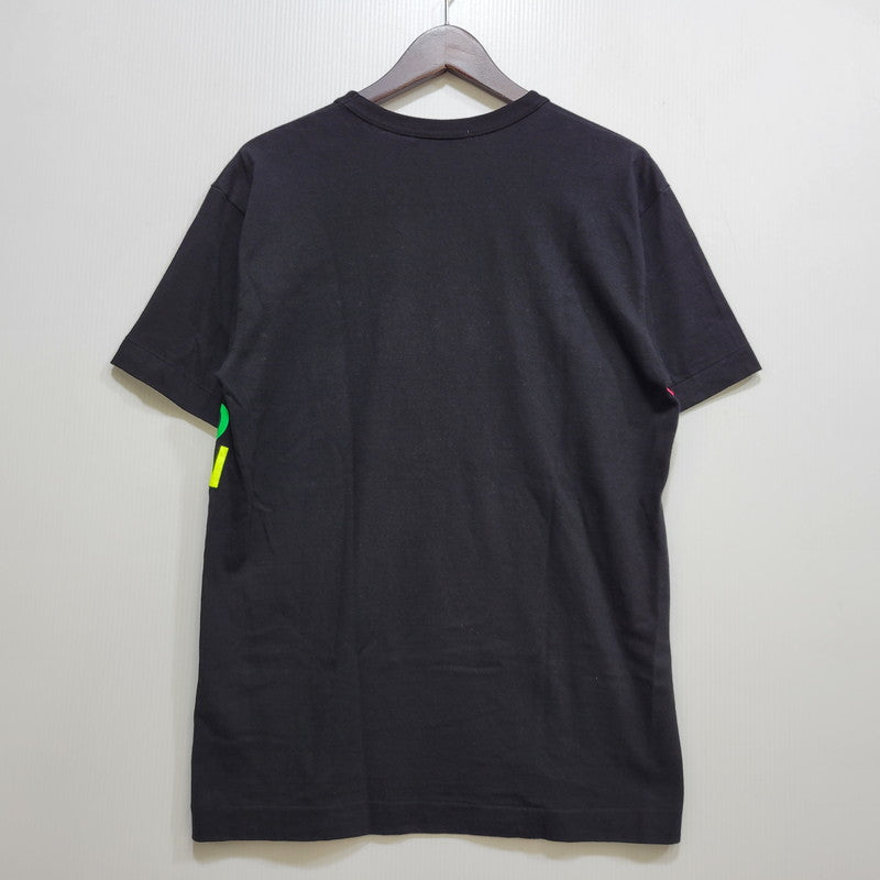 【中古品】【メンズ】 COMME des GARCONS コムデギャルソン NEON LOGO S/S TEE OI-T008 AD2022 ネオン ロゴ ショートスリーブ Tシャツ 半袖 140-260707-as-05-izu サイズ：L カラー：ブラック 万代Net店