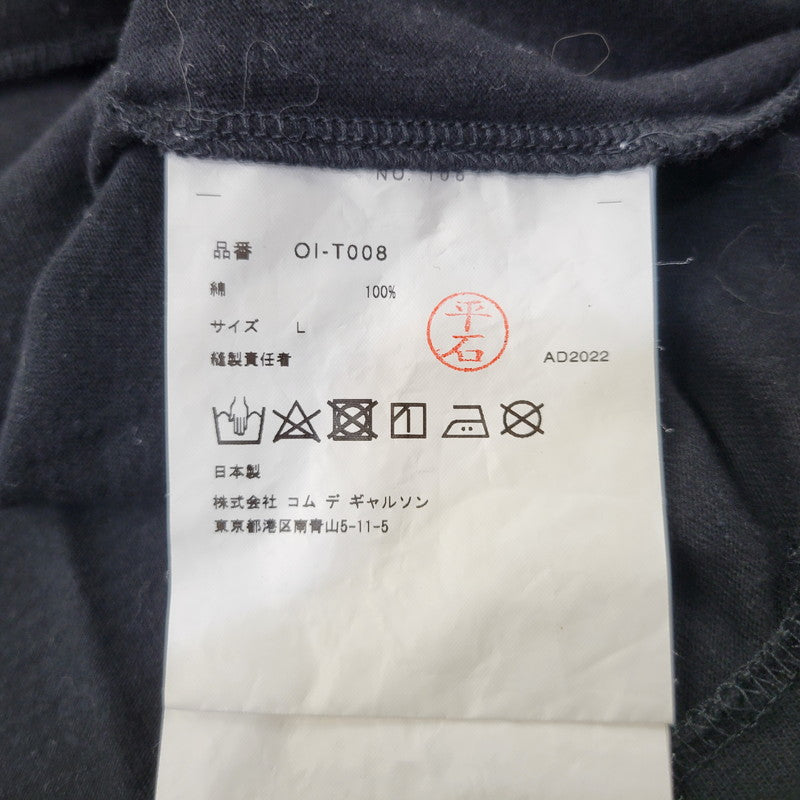 【中古品】【メンズ】 COMME des GARCONS コムデギャルソン NEON LOGO S/S TEE OI-T008 AD2022 ネオン ロゴ ショートスリーブ Tシャツ 半袖 140-260707-as-05-izu サイズ：L カラー：ブラック 万代Net店