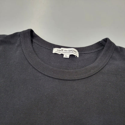 【中古品】【メンズ】 COMME des GARCONS コムデギャルソン NEON LOGO S/S TEE OI-T008 AD2022 ネオン ロゴ ショートスリーブ Tシャツ 半袖 140-260707-as-05-izu サイズ：L カラー：ブラック 万代Net店