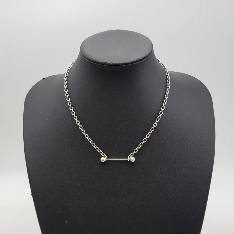 【中古品】【メンズ/レディース】 JOHNLAWRENCESULLIVAN ジョンローレンスサリバン SV STRAIGHT BARBELL NECKLACE ストレート バーベル ネックレス アクセサリー 192-260702-cs-11-izu カラー：シルバー 万代Net店