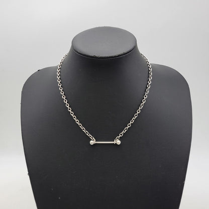 【中古品】【メンズ/レディース】 JOHNLAWRENCESULLIVAN ジョンローレンスサリバン SV STRAIGHT BARBELL NECKLACE ストレート バーベル ネックレス アクセサリー 192-260702-cs-11-izu カラー：シルバー 万代Net店