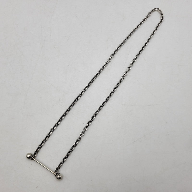 【中古品】【メンズ/レディース】 JOHNLAWRENCESULLIVAN ジョンローレンスサリバン SV STRAIGHT BARBELL NECKLACE ストレート バーベル ネックレス アクセサリー 192-260702-cs-11-izu カラー：シルバー 万代Net店