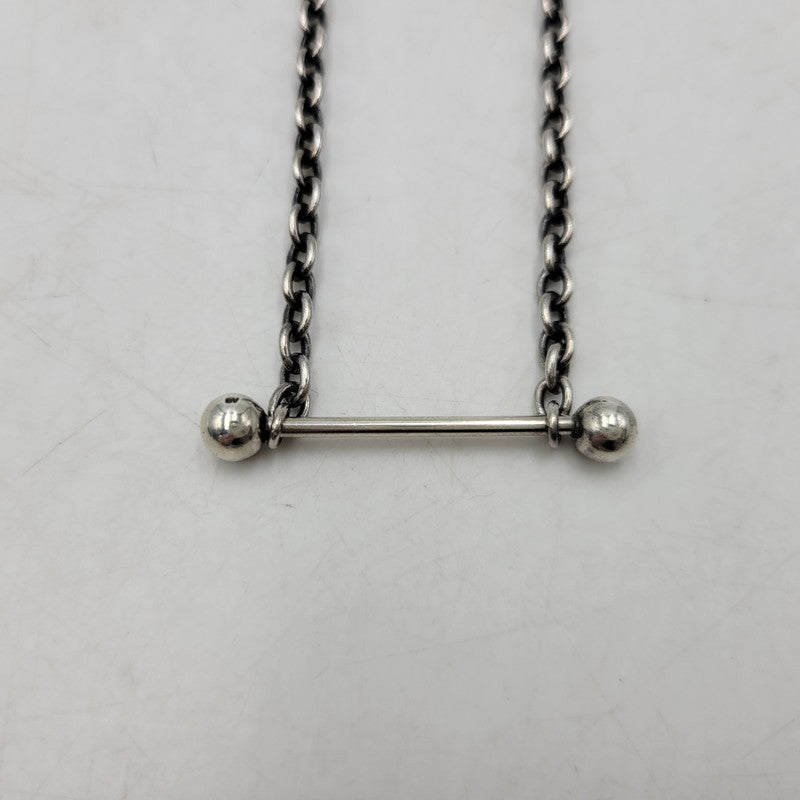 【中古品】【メンズ/レディース】 JOHNLAWRENCESULLIVAN ジョンローレンスサリバン SV STRAIGHT BARBELL NECKLACE ストレート バーベル ネックレス アクセサリー 192-260702-cs-11-izu カラー：シルバー 万代Net店
