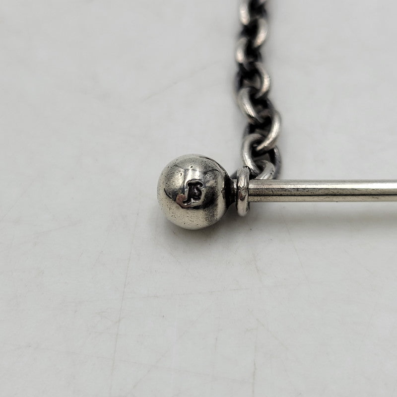 【中古品】【メンズ/レディース】 JOHNLAWRENCESULLIVAN ジョンローレンスサリバン SV STRAIGHT BARBELL NECKLACE ストレート バーベル ネックレス アクセサリー 192-260702-cs-11-izu カラー：シルバー 万代Net店