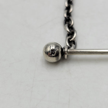 【中古品】【メンズ/レディース】 JOHNLAWRENCESULLIVAN ジョンローレンスサリバン SV STRAIGHT BARBELL NECKLACE ストレート バーベル ネックレス アクセサリー 192-260702-cs-11-izu カラー：シルバー 万代Net店