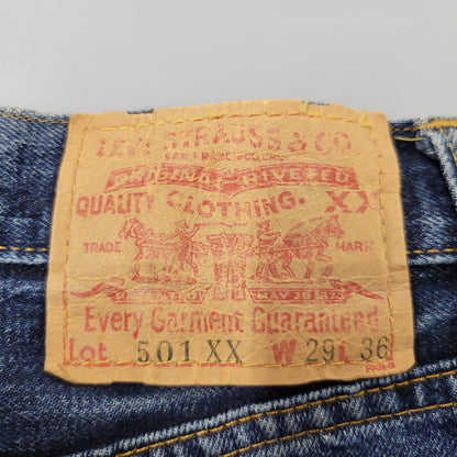 【中古品】【メンズ】 Levi's リーバイス BIG E 501XX DENIM PANTS 501-0003 デニムパンツ ジーンズ 刻印555 USA製 157-260702-as-17-izu サイズ：29×36 カラー：インディゴ 万代Net店