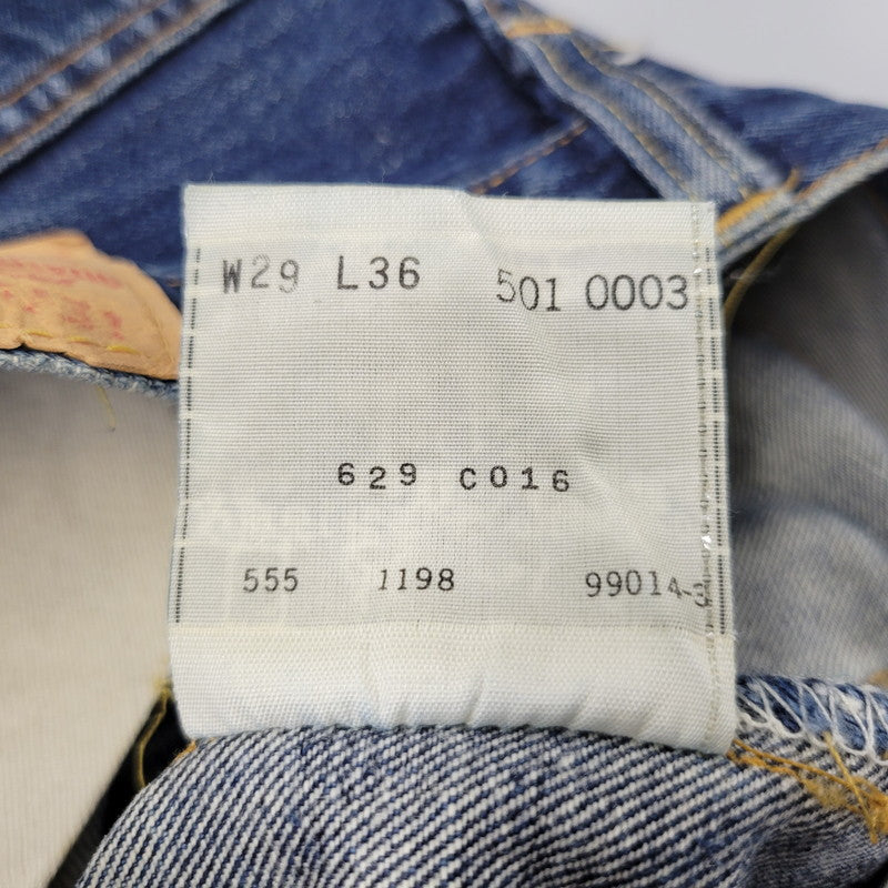 【中古品】【メンズ】 Levi's リーバイス BIG E 501XX DENIM PANTS 501-0003 デニムパンツ ジーンズ 刻印555 USA製 157-260702-as-17-izu サイズ：29×36 カラー：インディゴ 万代Net店