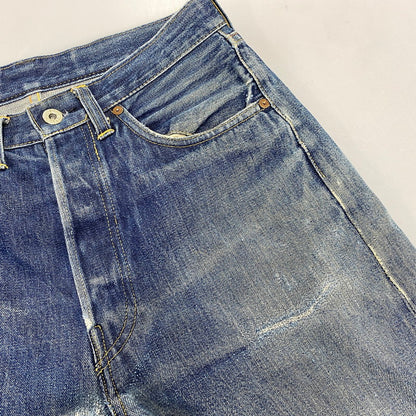 【現状渡し品】【メンズ】 LEVI'S リーバイス 44501-0022 刻印555 USA製 大戦MODEL復刻 BIG E 501XX ビッグE デニム パンツ ボトムス 157-260703-kh-01-izu サイズ：30×36 カラー：インディゴ 万代Net店