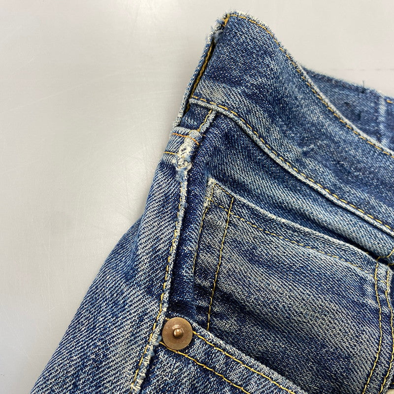 【現状渡し品】【メンズ】 LEVI'S リーバイス 44501-0022 刻印555 USA製 大戦MODEL復刻 BIG E 501XX ビッグE デニム パンツ ボトムス 157-260703-kh-01-izu サイズ：30×36 カラー：インディゴ 万代Net店