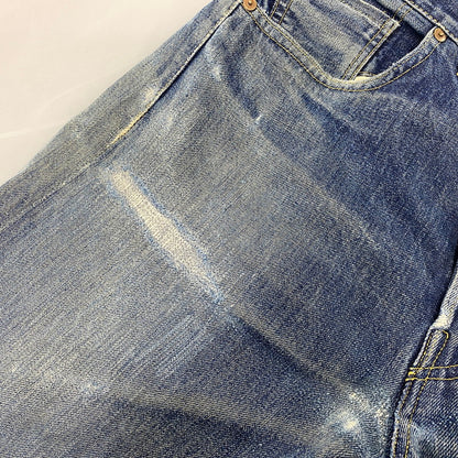 【現状渡し品】【メンズ】 LEVI'S リーバイス 44501-0022 刻印555 USA製 大戦MODEL復刻 BIG E 501XX ビッグE デニム パンツ ボトムス 157-260703-kh-01-izu サイズ：30×36 カラー：インディゴ 万代Net店