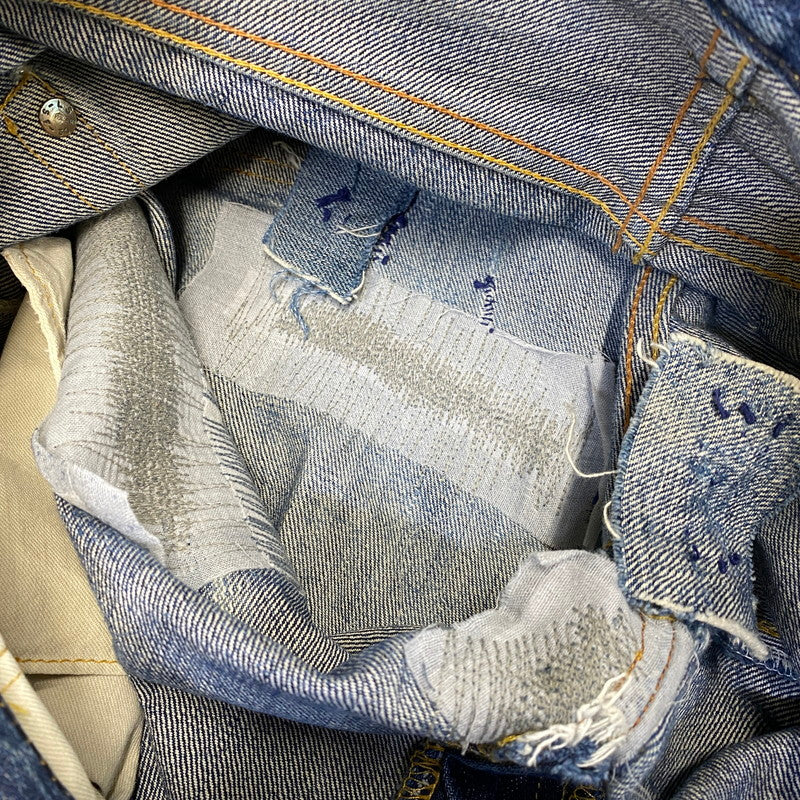 【現状渡し品】【メンズ】 LEVI'S リーバイス 44501-0022 刻印555 USA製 大戦MODEL復刻 BIG E 501XX ビッグE デニム パンツ ボトムス 157-260703-kh-01-izu サイズ：30×36 カラー：インディゴ 万代Net店