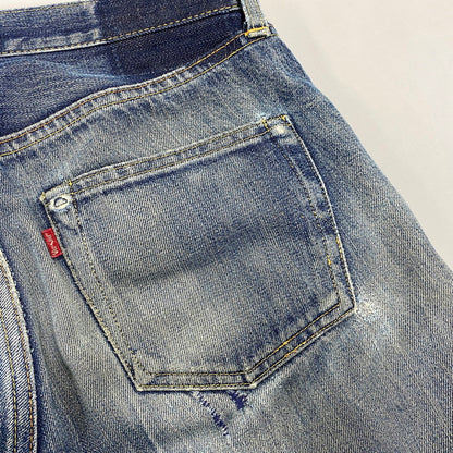 【現状渡し品】【メンズ】 LEVI'S リーバイス 44501-0022 刻印555 USA製 大戦MODEL復刻 BIG E 501XX ビッグE デニム パンツ ボトムス 157-260703-kh-01-izu サイズ：30×36 カラー：インディゴ 万代Net店