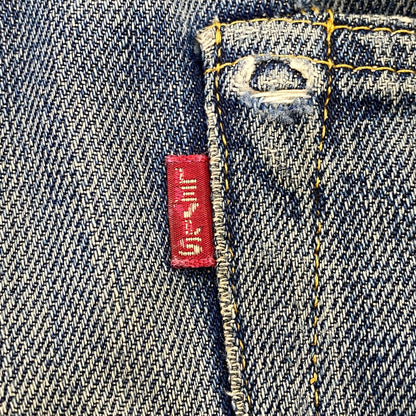 【現状渡し品】【メンズ】 LEVI'S リーバイス 44501-0022 刻印555 USA製 大戦MODEL復刻 BIG E 501XX ビッグE デニム パンツ ボトムス 157-260703-kh-01-izu サイズ：30×36 カラー：インディゴ 万代Net店