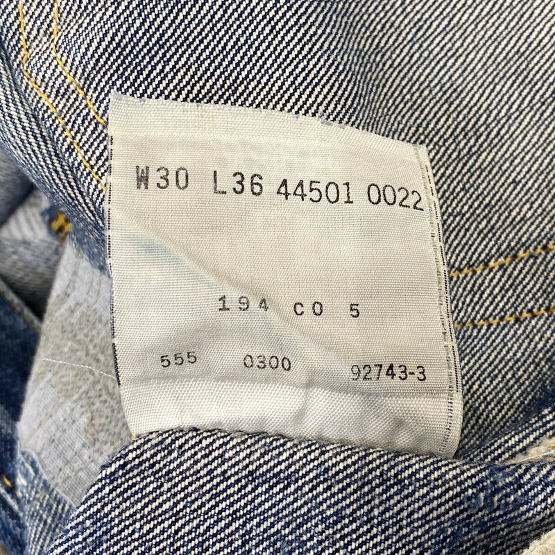 【現状渡し品】【メンズ】 LEVI'S リーバイス 44501-0022 刻印555 USA製 大戦MODEL復刻 BIG E 501XX ビッグE デニム パンツ ボトムス 157-260703-kh-01-izu サイズ：30×36 カラー：インディゴ 万代Net店