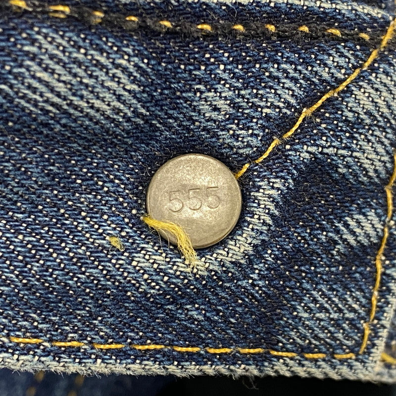 【現状渡し品】【メンズ】 LEVI'S リーバイス 44501-0022 刻印555 USA製 大戦MODEL復刻 BIG E 501XX ビッグE デニム パンツ ボトムス 157-260703-kh-01-izu サイズ：30×36 カラー：インディゴ 万代Net店
