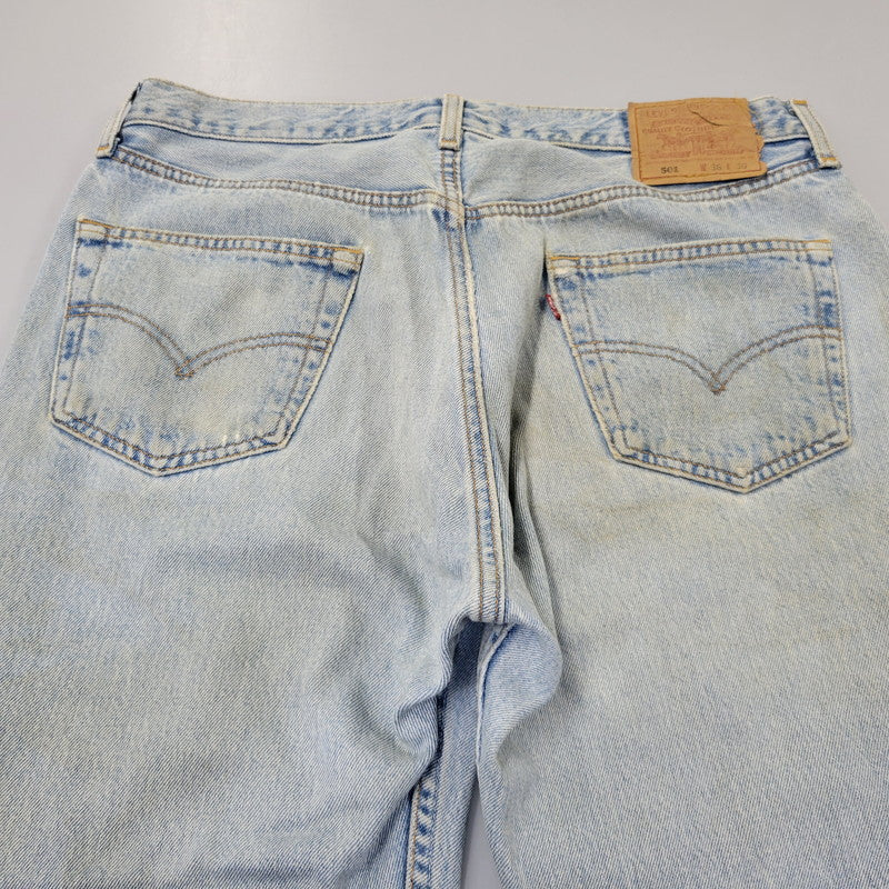 【中古品】【メンズ】 Levi's リーバイス 501 DENIM PANTS 501-0134 デニムパンツ 刻印544 USA製 ジーンズ 157-260707-as-02-izu サイズ：36×30 カラー：ライトインディゴ 万代Net店