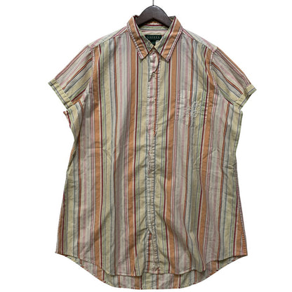 【中古品】【メンズ】 LAUREN RALPH LAUREN ローレン ラルフ ローレン MULTI STRIPE S/S SHIRT マルチ ストライプ ショートスリーブ シャツ 半袖 146-260729-as-12-izu サイズ：M カラー：マルチカラー 万代Net店