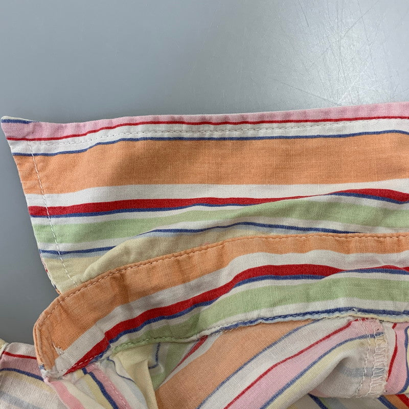 【中古品】【メンズ】 LAUREN RALPH LAUREN ローレン ラルフ ローレン MULTI STRIPE S/S SHIRT マルチ ストライプ ショートスリーブ シャツ 半袖 146-260729-as-12-izu サイズ：M カラー：マルチカラー 万代Net店