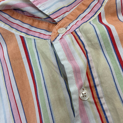 【中古品】【メンズ】 LAUREN RALPH LAUREN ローレン ラルフ ローレン MULTI STRIPE S/S SHIRT マルチ ストライプ ショートスリーブ シャツ 半袖 146-260729-as-12-izu サイズ：M カラー：マルチカラー 万代Net店