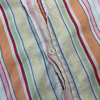 【中古品】【メンズ】 LAUREN RALPH LAUREN ローレン ラルフ ローレン MULTI STRIPE S/S SHIRT マルチ ストライプ ショートスリーブ シャツ 半袖 146-260729-as-12-izu サイズ：M カラー：マルチカラー 万代Net店
