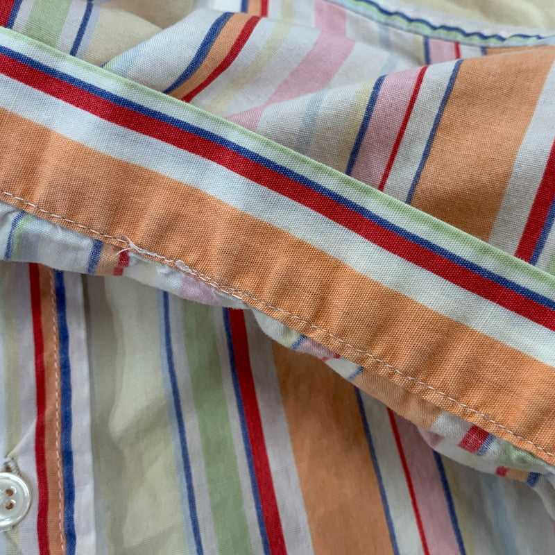【中古品】【メンズ】 LAUREN RALPH LAUREN ローレン ラルフ ローレン MULTI STRIPE S/S SHIRT マルチ ストライプ ショートスリーブ シャツ 半袖 146-260729-as-12-izu サイズ：M カラー：マルチカラー 万代Net店