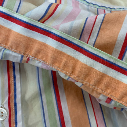 【中古品】【メンズ】 LAUREN RALPH LAUREN ローレン ラルフ ローレン MULTI STRIPE S/S SHIRT マルチ ストライプ ショートスリーブ シャツ 半袖 146-260729-as-12-izu サイズ：M カラー：マルチカラー 万代Net店