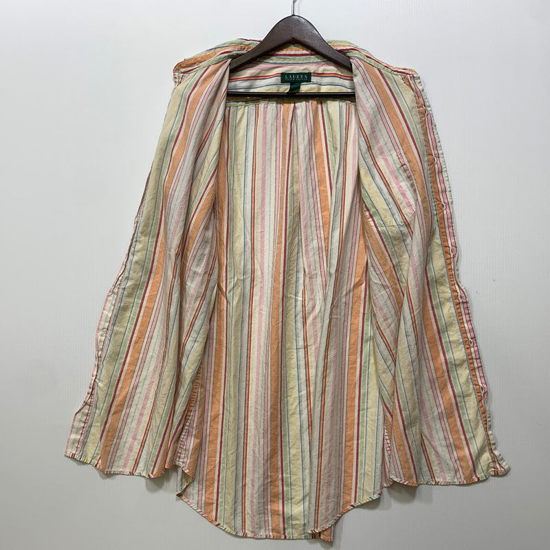 【中古品】【メンズ】 LAUREN RALPH LAUREN ローレン ラルフ ローレン MULTI STRIPE S/S SHIRT マルチ ストライプ ショートスリーブ シャツ 半袖 146-260729-as-12-izu サイズ：M カラー：マルチカラー 万代Net店