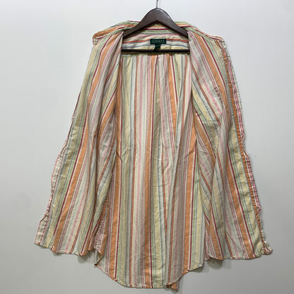【中古品】【メンズ】 LAUREN RALPH LAUREN ローレン ラルフ ローレン MULTI STRIPE S/S SHIRT マルチ ストライプ ショートスリーブ シャツ 半袖 146-260729-as-12-izu サイズ：M カラー：マルチカラー 万代Net店