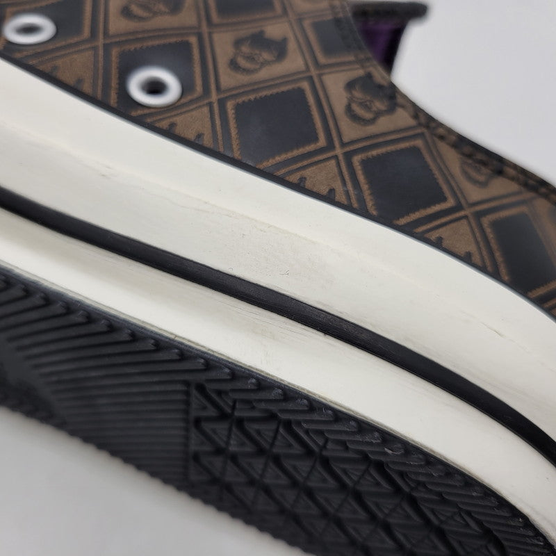 【中古品】【メンズ】 CONVERSE コンバース× ジョジョの奇妙な冒険 1CK800 ダイヤモンドは砕けない ALL STAR 100 OX JO オールスター 吉良吉影 スニーカー シューズ 靴 162-260702-cs-17-izu サイズ：26.5cm カラー：ブラウン 万代Net店