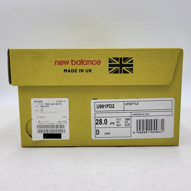 【中古品】【メンズ】 NEW BALANCE × PATTA ニューバランス×パタ U991PD2 991V2 スニーカー シューズ 靴 162-260702-cs-16-izu サイズ：28cm カラー：パープル×グレー 万代Net店