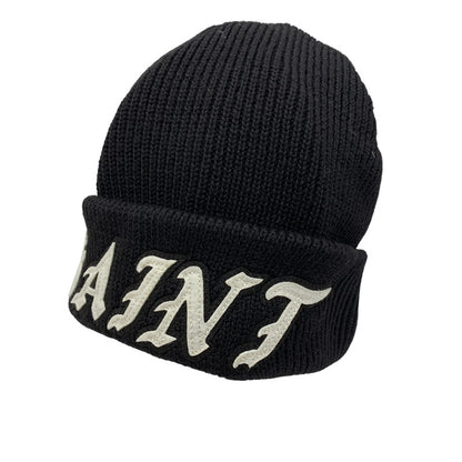 【中古品】【メンズ/レディース】 SAINT MICHAEL セントマイケル SK-MK8-0000-085 26SS KNIT CAP SAINT ニット キャップ セント帽子 185-260703-ya-01-izu サイズ：OS カラー：ブラック 万代Net店