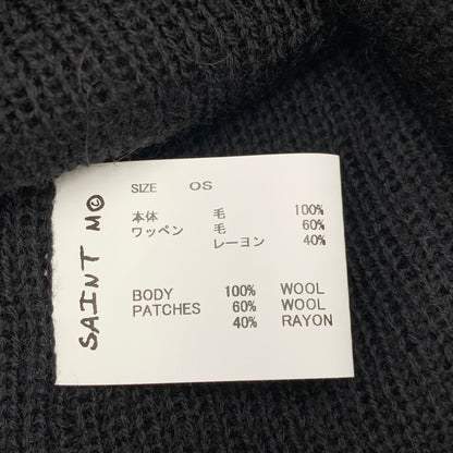 【中古品】【メンズ/レディース】 SAINT MICHAEL セントマイケル SK-MK8-0000-085 26SS KNIT CAP SAINT ニット キャップ セント帽子 185-260703-ya-01-izu サイズ：OS カラー：ブラック 万代Net店