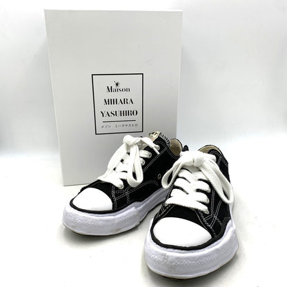 【中古品】【メンズ/レディース】 MAISON MIHARA YASUHIRO メゾンミハラヤスヒロ A01FW702 PETERSON ORIGINAL SOLE CANVAS LOWCUT SNEAKER ピーターソン オリジナル ソール キャンバス ローカット スニーカー シューズ 靴 162-260703-ya-05-izu サイズ：41 カラー：ブラック 万代Net店