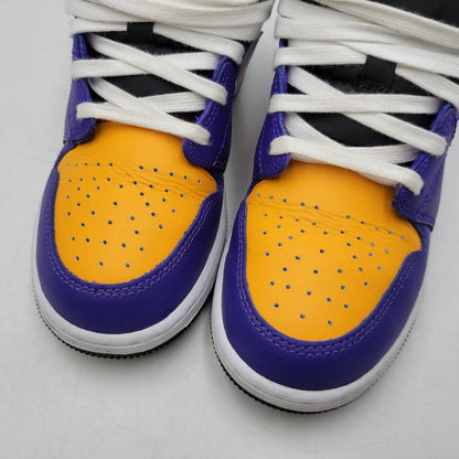 【中古品】【レディース】 NIKE ナイキ AIR JORDAN 1 MID (GS) DR8423-517 エア ジョーダン 1 MID GS スニーカー シューズ 靴 166-260708-as-12-izu サイズ：23.5cm カラー：DARK CONCORD/TAXI-WHITE-BLACK 万代Net店