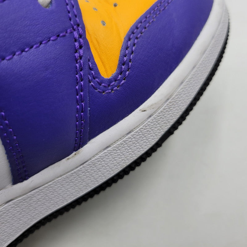 【中古品】【レディース】 NIKE ナイキ AIR JORDAN 1 MID (GS) DR8423-517 エア ジョーダン 1 MID GS スニーカー シューズ 靴 166-260708-as-12-izu サイズ：23.5cm カラー：DARK CONCORD/TAXI-WHITE-BLACK 万代Net店