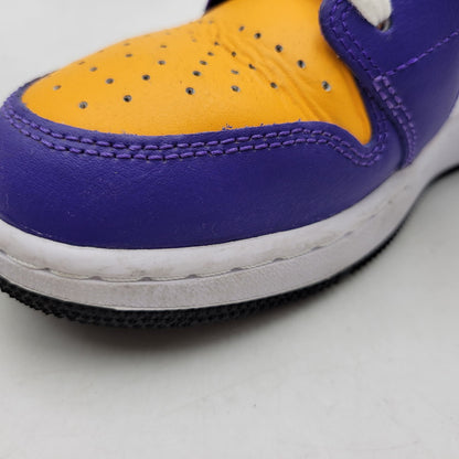 【中古品】【レディース】 NIKE ナイキ AIR JORDAN 1 MID (GS) DR8423-517 エア ジョーダン 1 MID GS スニーカー シューズ 靴 166-260708-as-12-izu サイズ：23.5cm カラー：DARK CONCORD/TAXI-WHITE-BLACK 万代Net店
