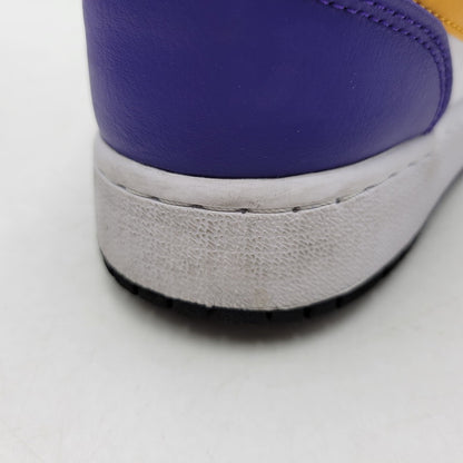 【中古品】【レディース】 NIKE ナイキ AIR JORDAN 1 MID (GS) DR8423-517 エア ジョーダン 1 MID GS スニーカー シューズ 靴 166-260708-as-12-izu サイズ：23.5cm カラー：DARK CONCORD/TAXI-WHITE-BLACK 万代Net店